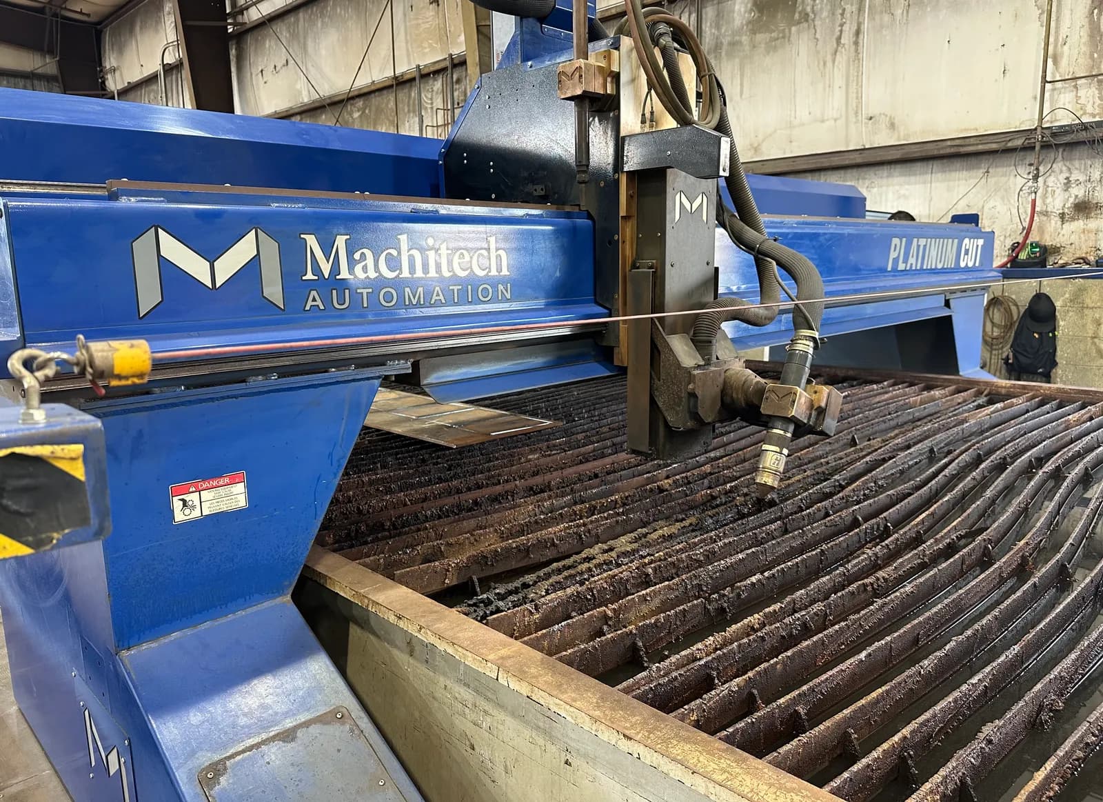 Heavy sawing operation on large-diameter bar stock